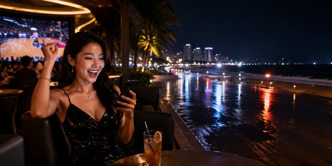 Người hâm mộ bóng rổ tại bãi biển Nha Trang theo dõi trận đấu NBA và đặt kèo trực tuyến